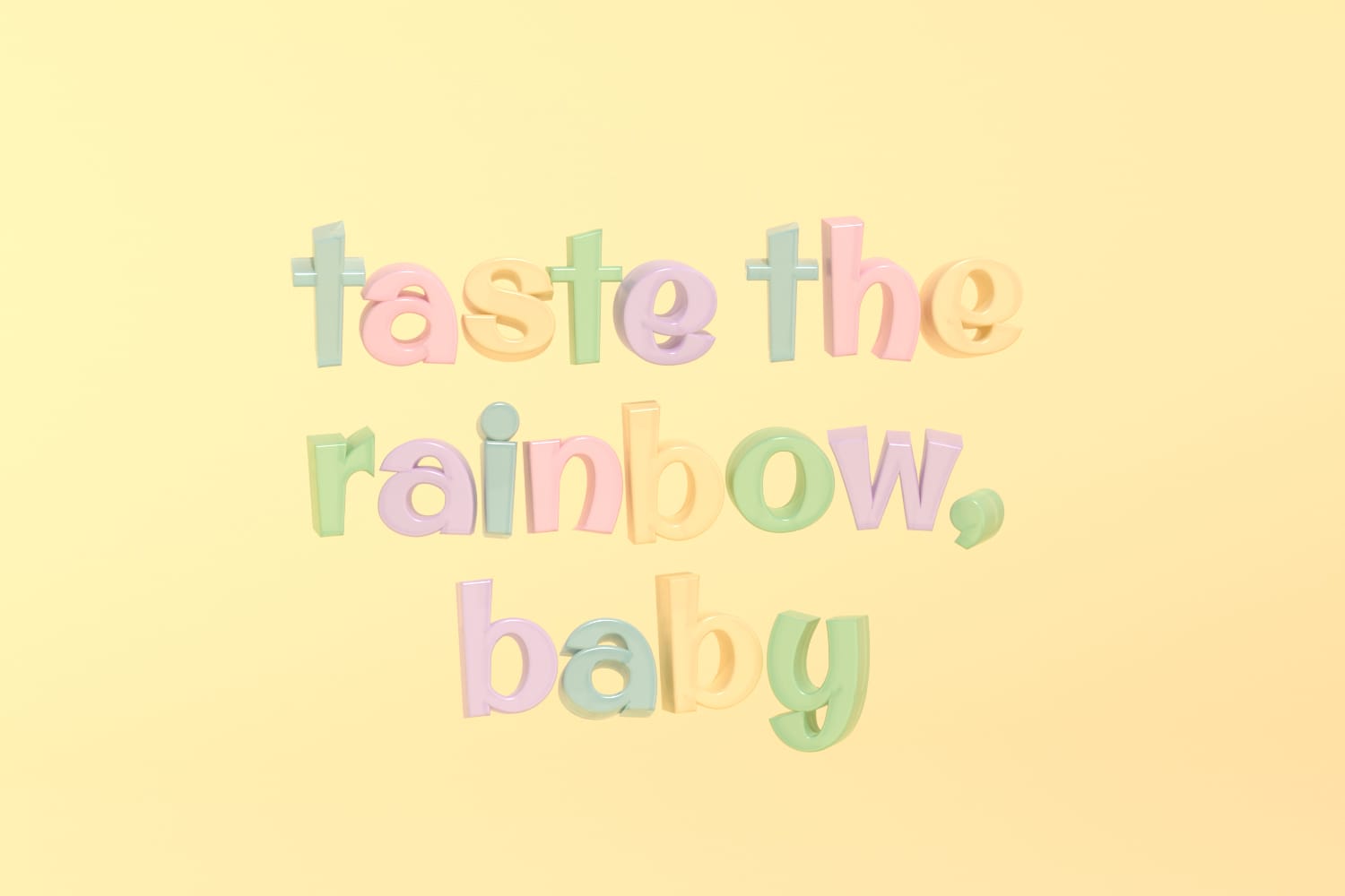 taste the rainbow letters