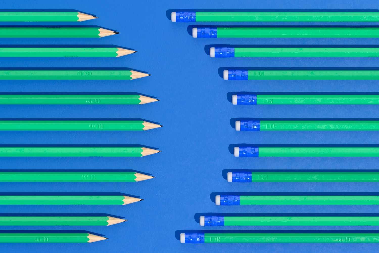 LIN pencils form semi cirle shape