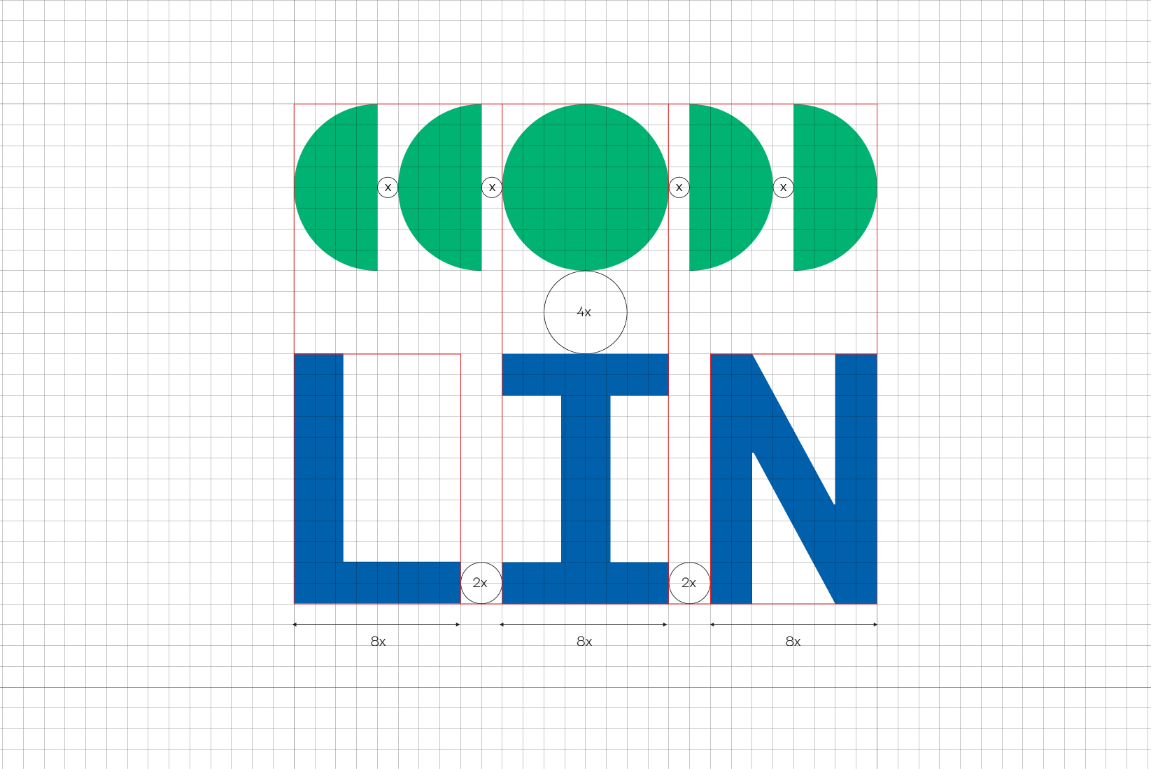 LIN logo grid system