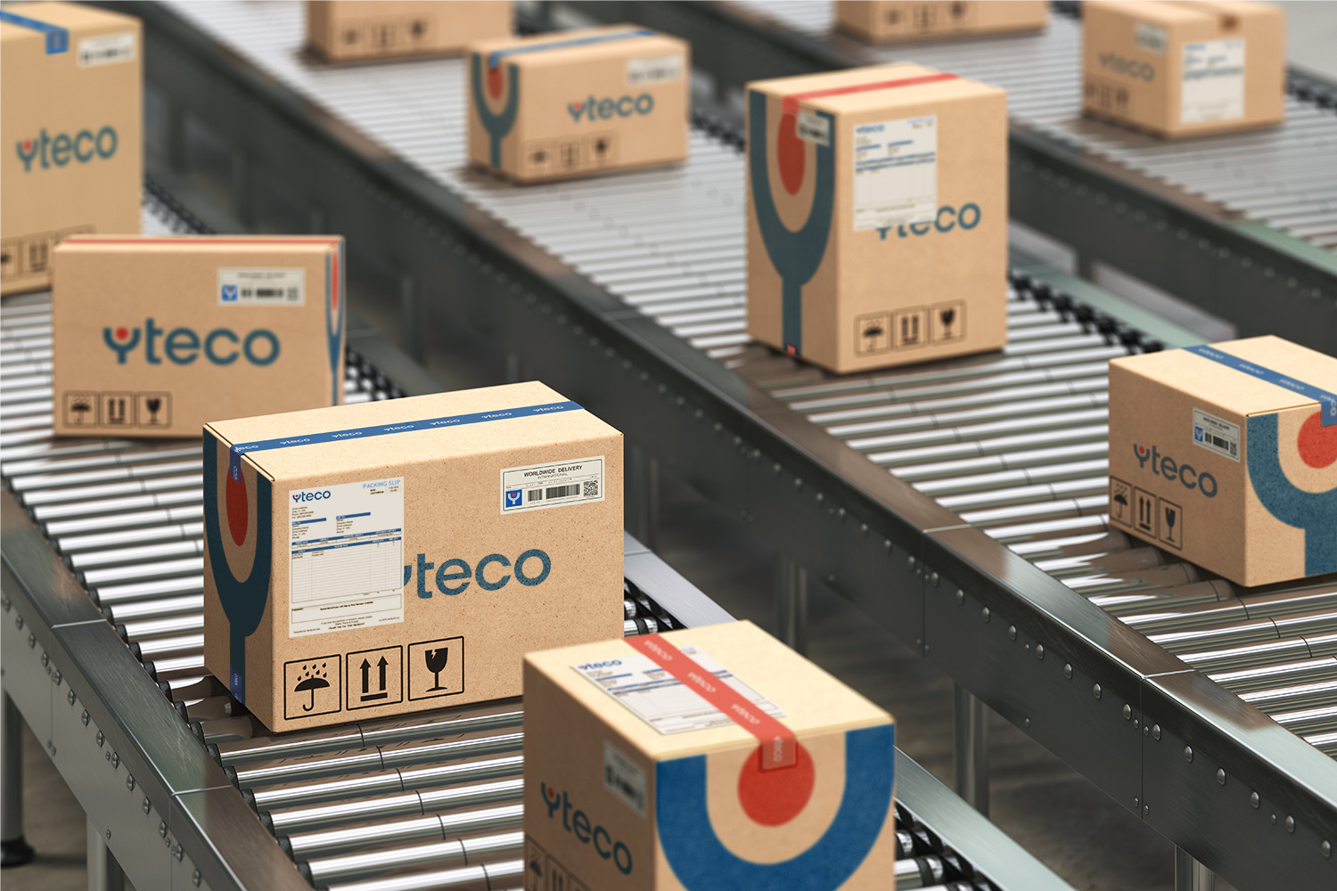 YTECO box packaging design mockup