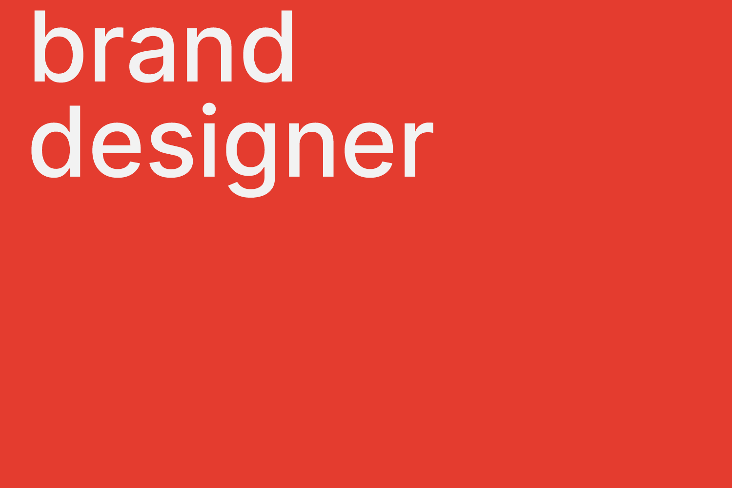 senior brand designer