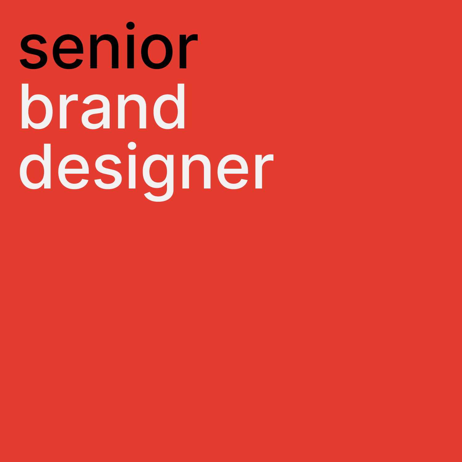 senior brand designer