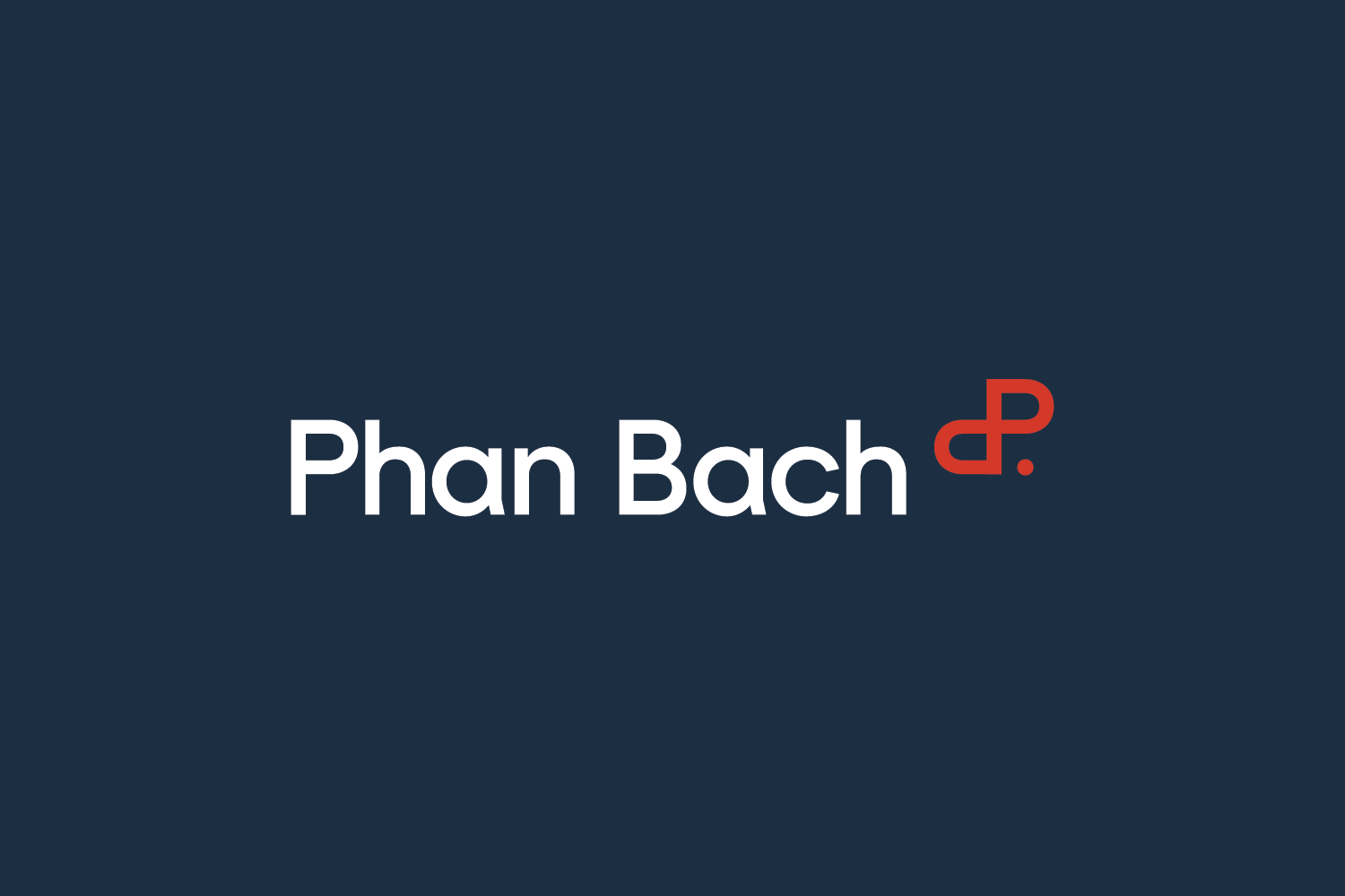 Phan Bach logo dark blue background