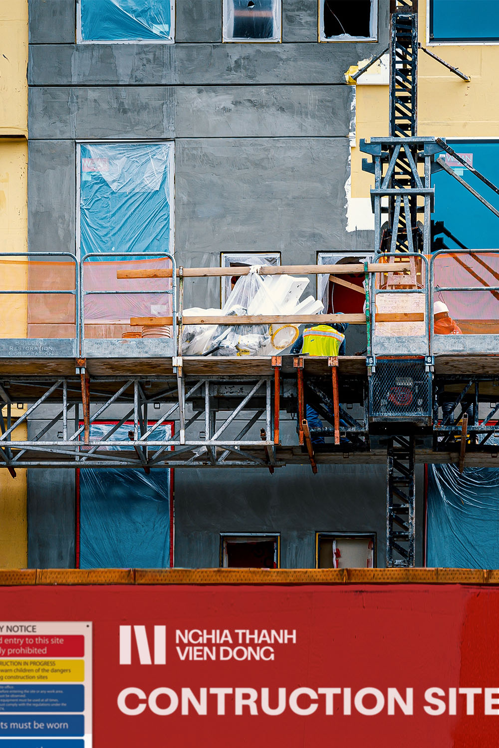 Nghia Thanh Construction Site Mockup