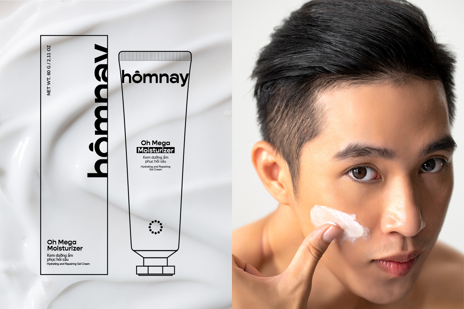 homnay texture moisturizer male model