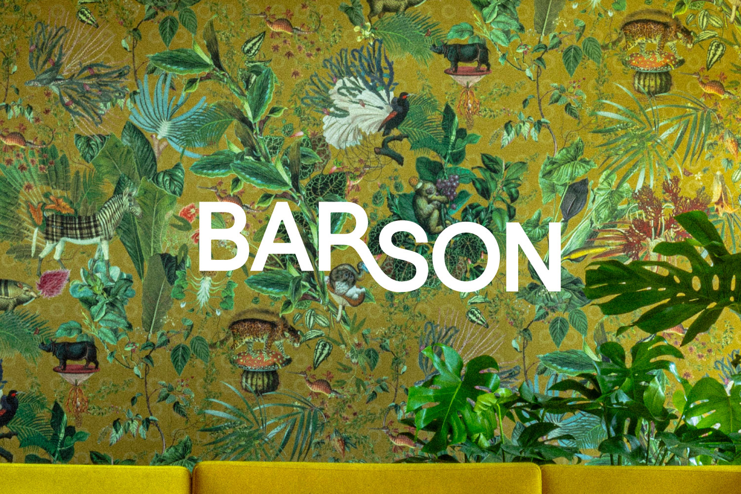 Barson logo with interior background