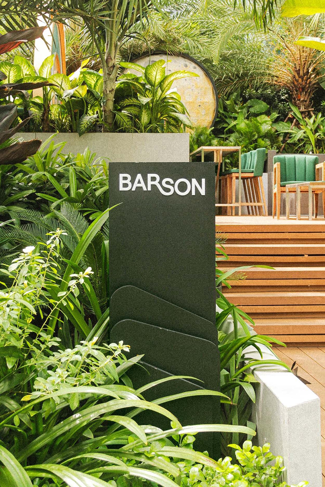 Barson entrance signage