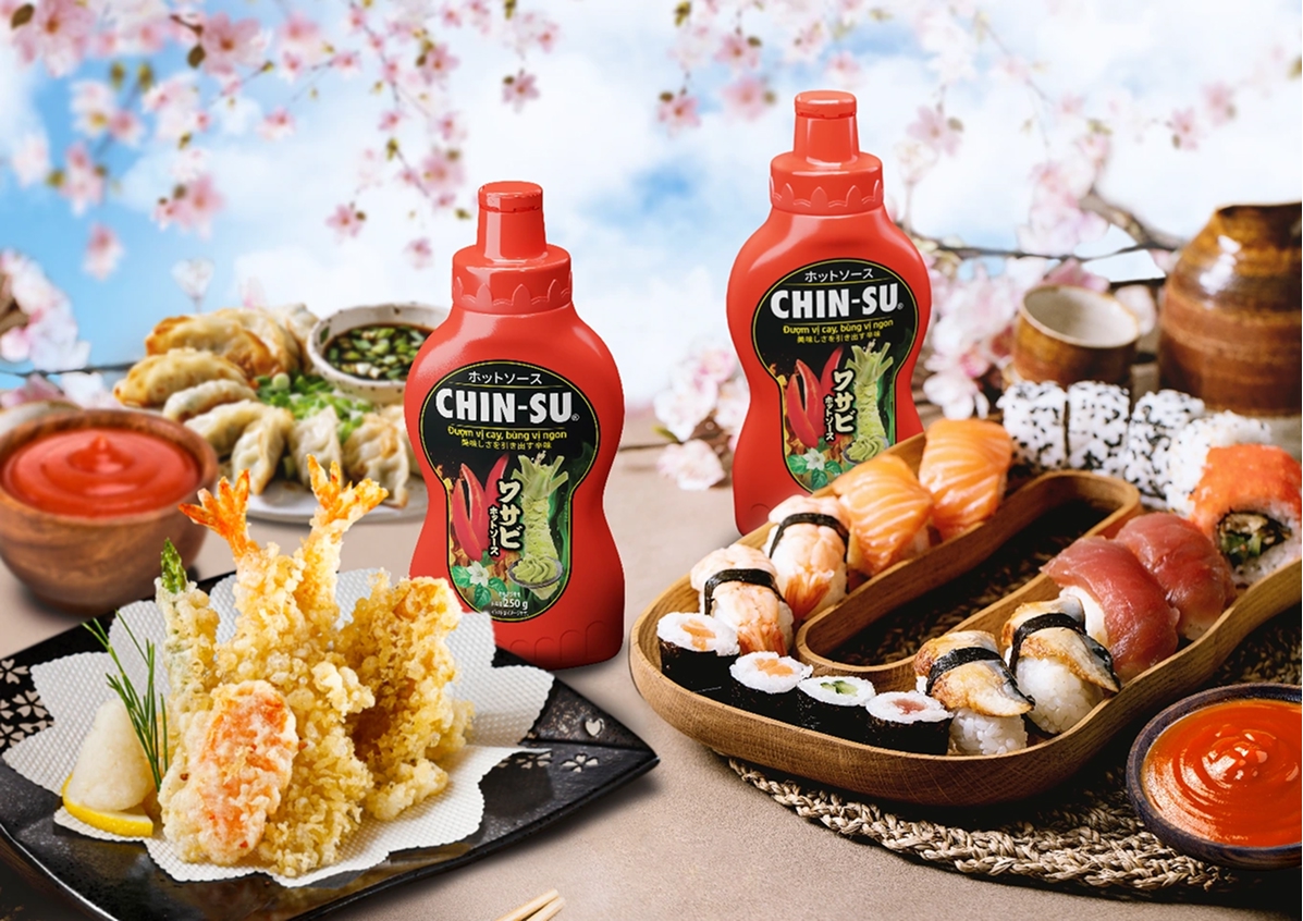 Chin-su Wasabi chili sauce, a combination of Vietnamese and Japanese heat